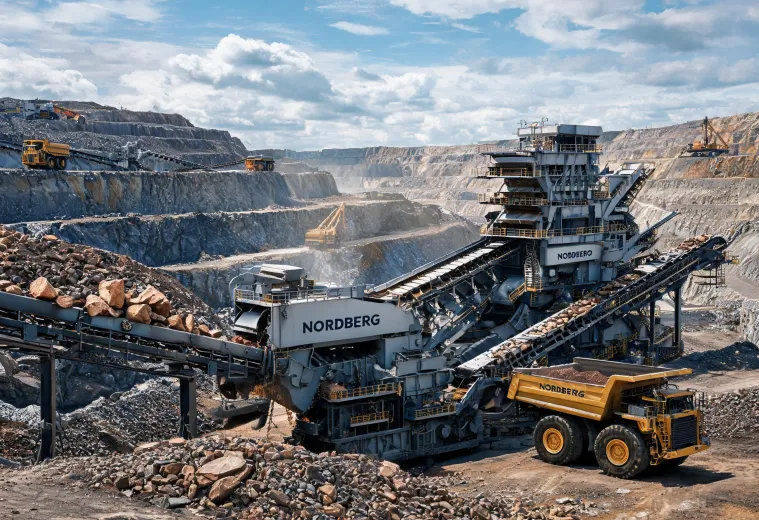 Nordberg mining equipment in operation